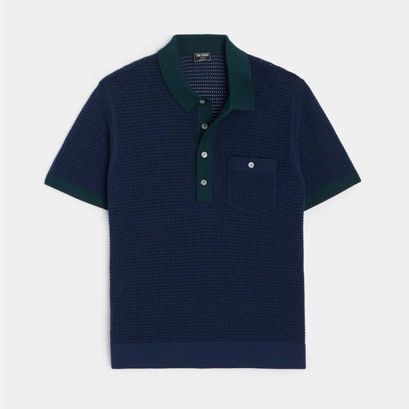 Todd Snyder Other - Todd Snyder Club Sweater Polo Navy Green size Large L $278 NWT